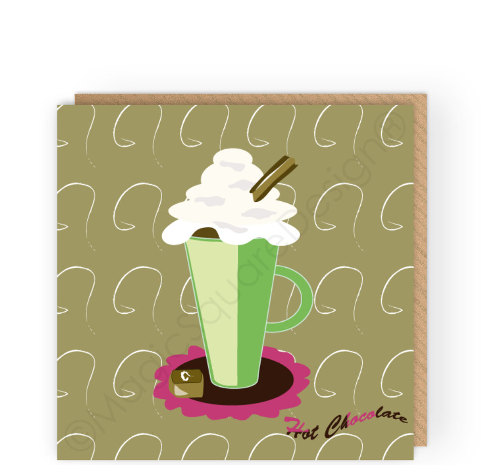 Hot Chocolate Greetings Card