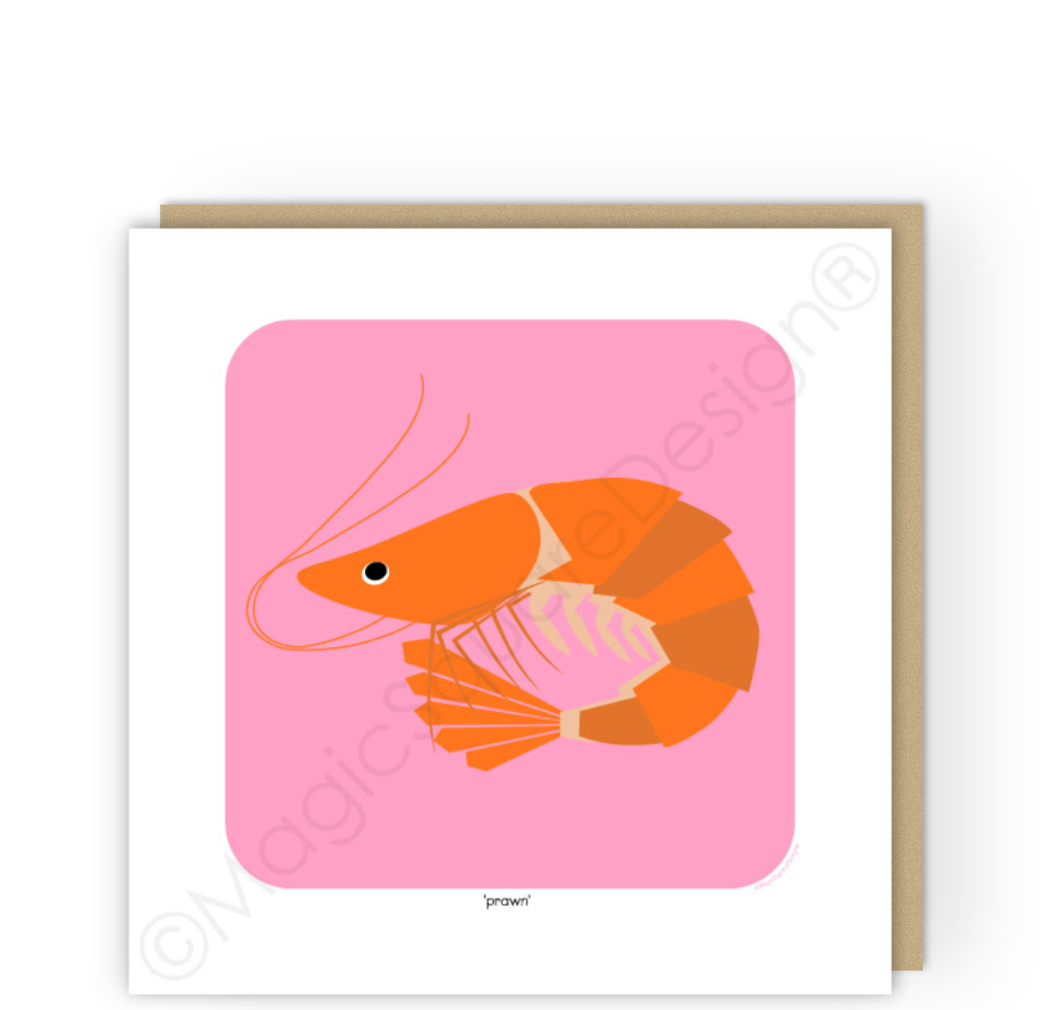 Prawn Greetings Card