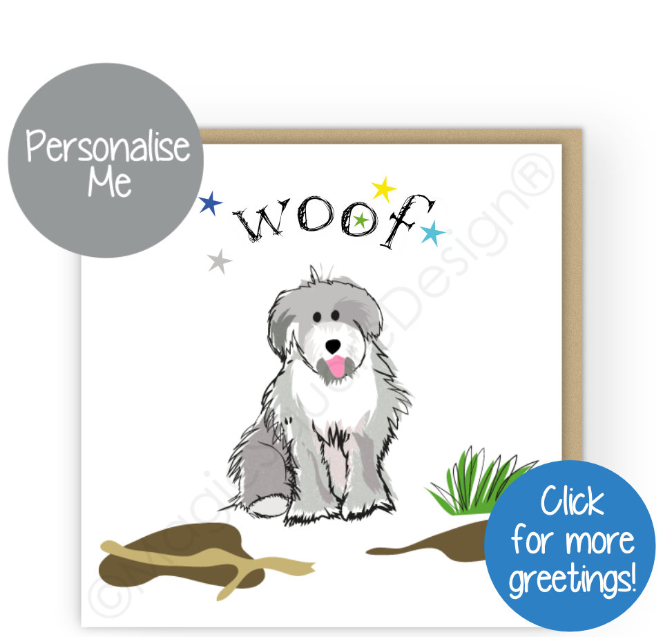 Woof Stars Greetings Cards
