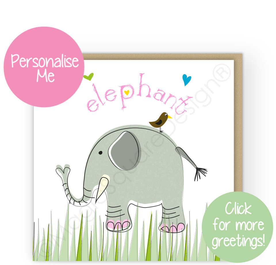 Elephant Hearts Greetings Cards